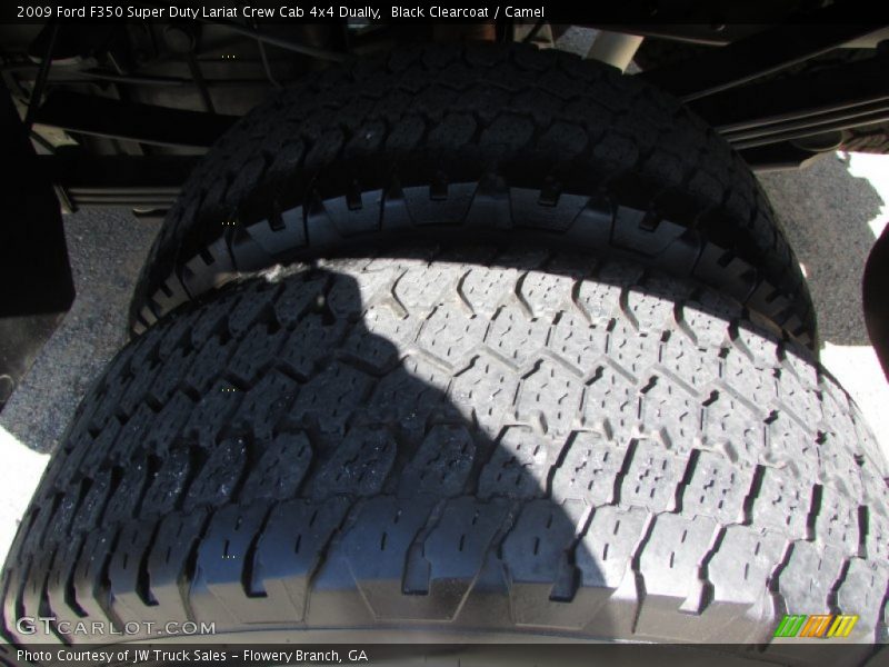 Black Clearcoat / Camel 2009 Ford F350 Super Duty Lariat Crew Cab 4x4 Dually