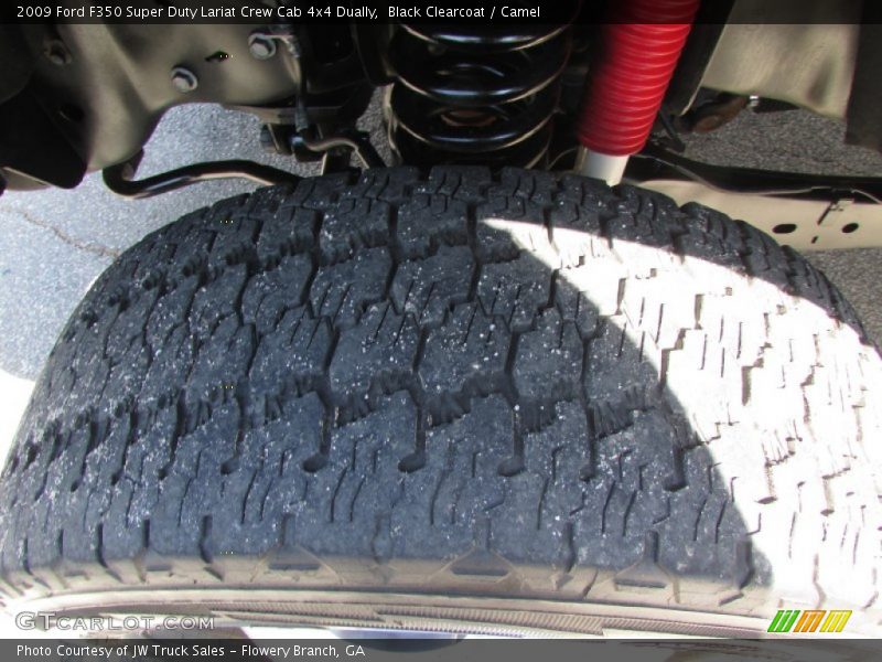 Black Clearcoat / Camel 2009 Ford F350 Super Duty Lariat Crew Cab 4x4 Dually