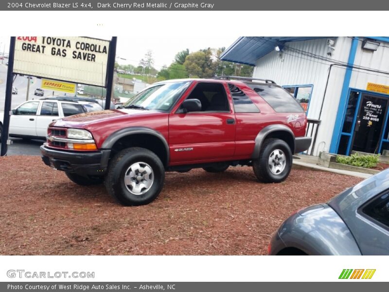 Dark Cherry Red Metallic / Graphite Gray 2004 Chevrolet Blazer LS 4x4