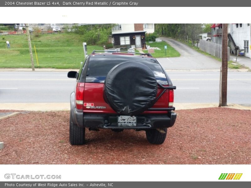 Dark Cherry Red Metallic / Graphite Gray 2004 Chevrolet Blazer LS 4x4