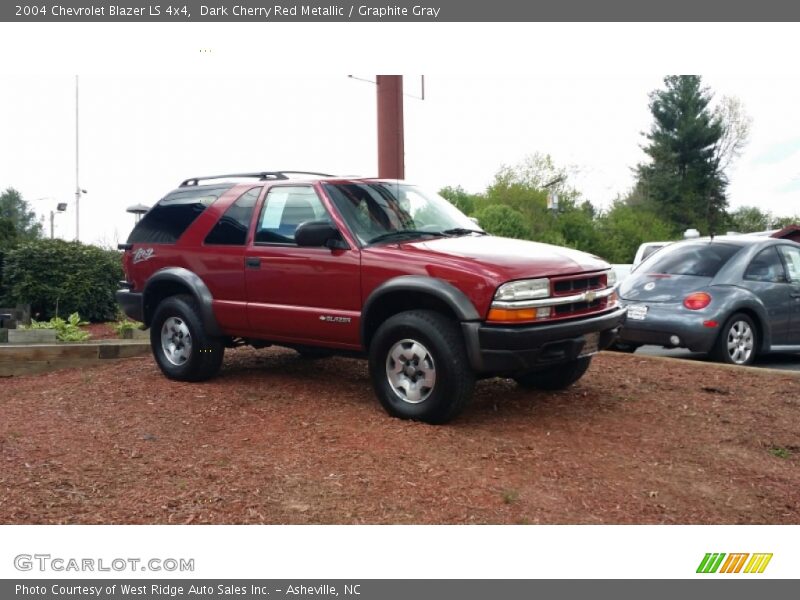 Dark Cherry Red Metallic / Graphite Gray 2004 Chevrolet Blazer LS 4x4