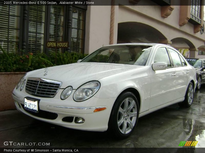 Alabaster White / Stone 2005 Mercedes-Benz E 500 Sedan