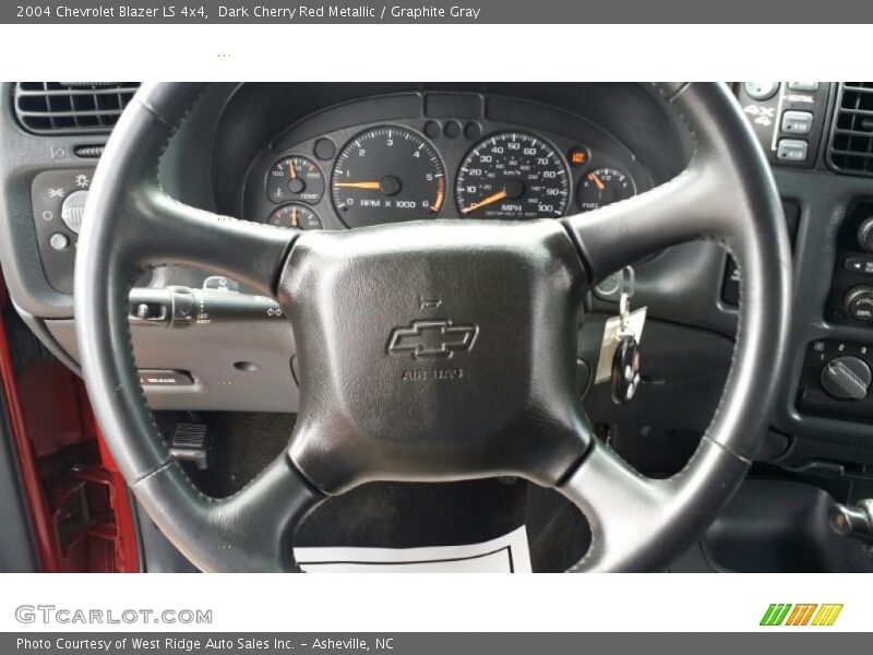 Dark Cherry Red Metallic / Graphite Gray 2004 Chevrolet Blazer LS 4x4