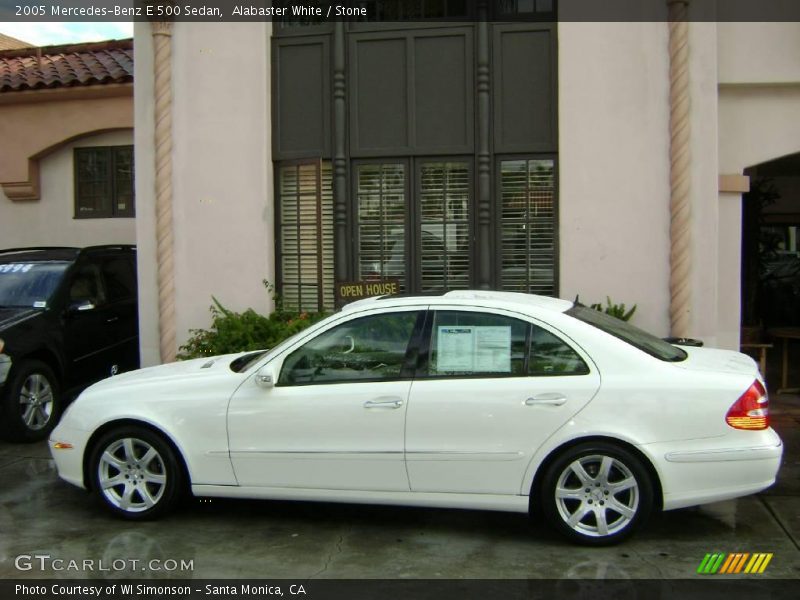 Alabaster White / Stone 2005 Mercedes-Benz E 500 Sedan