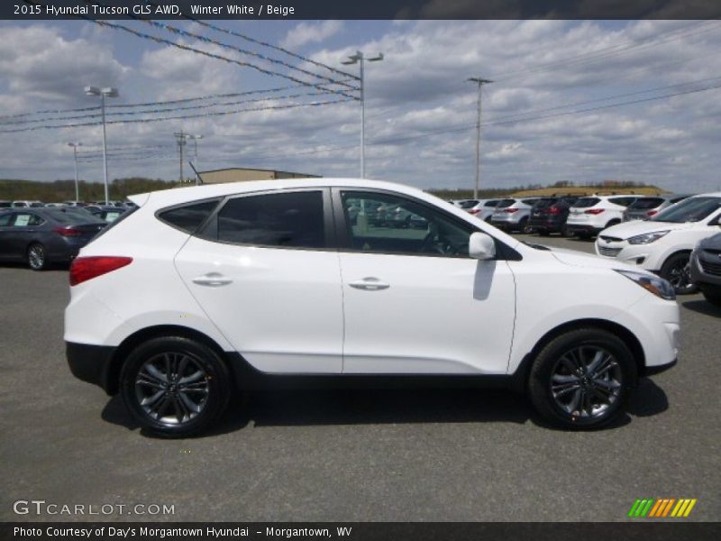 Winter White / Beige 2015 Hyundai Tucson GLS AWD