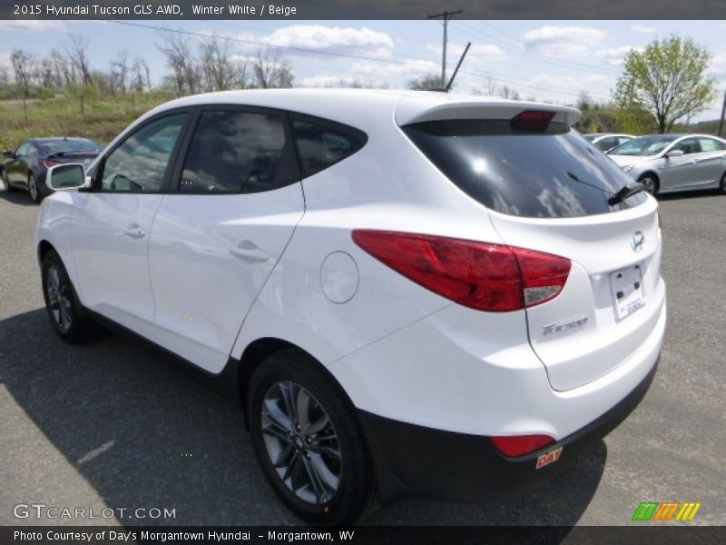 Winter White / Beige 2015 Hyundai Tucson GLS AWD