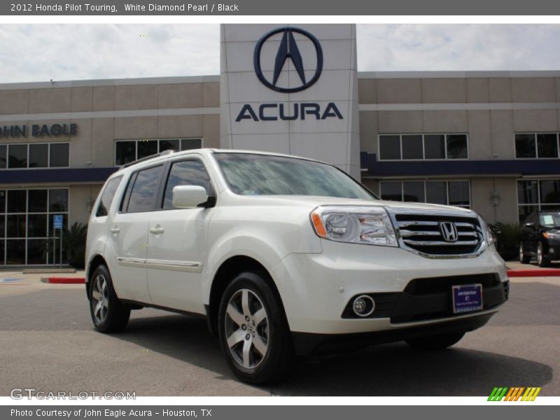 White Diamond Pearl / Black 2012 Honda Pilot Touring