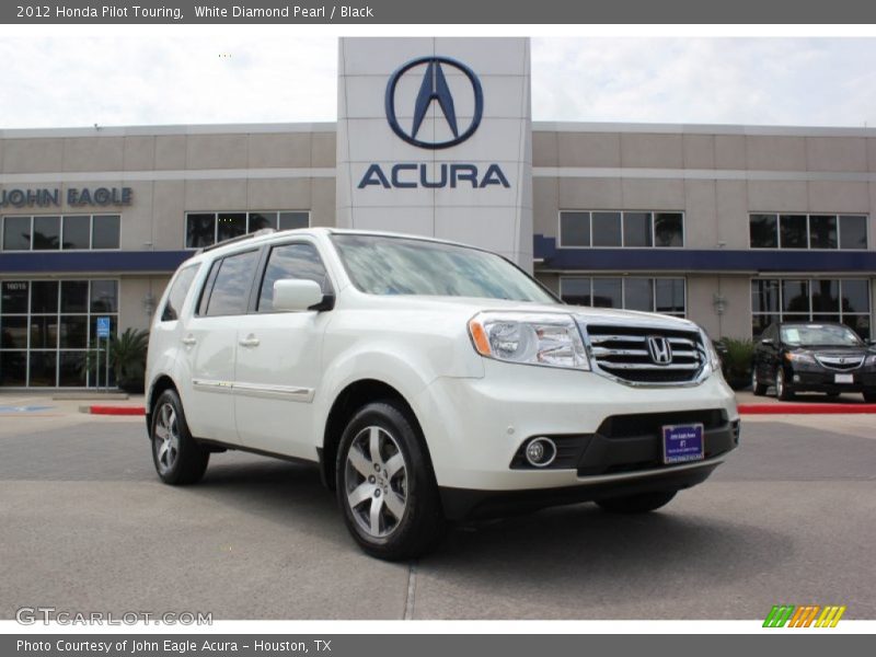 White Diamond Pearl / Black 2012 Honda Pilot Touring