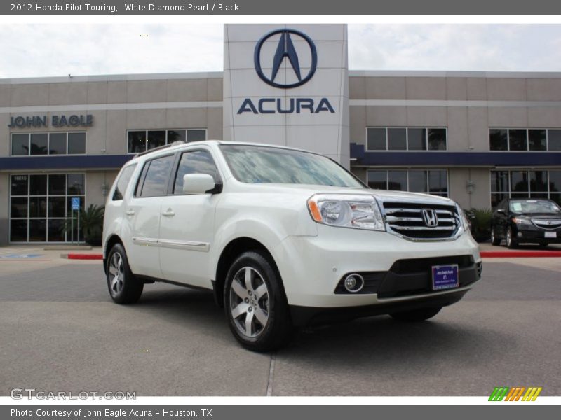 White Diamond Pearl / Black 2012 Honda Pilot Touring