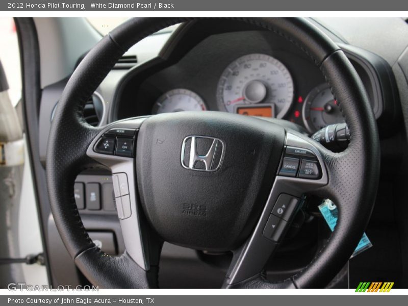 White Diamond Pearl / Black 2012 Honda Pilot Touring