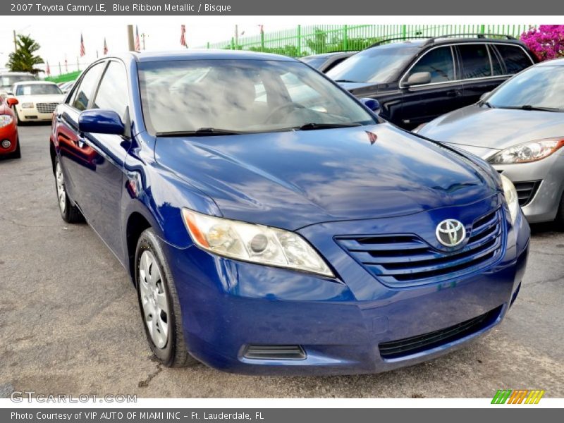 Blue Ribbon Metallic / Bisque 2007 Toyota Camry LE