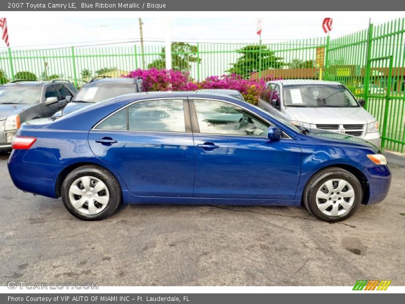 Blue Ribbon Metallic / Bisque 2007 Toyota Camry LE
