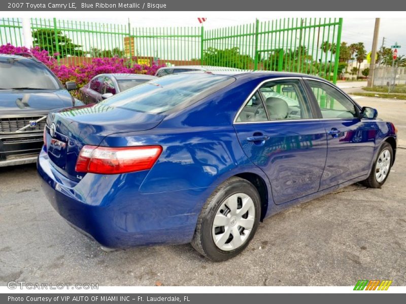 Blue Ribbon Metallic / Bisque 2007 Toyota Camry LE