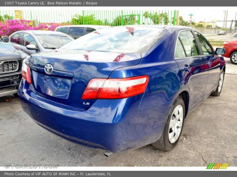 Blue Ribbon Metallic / Bisque 2007 Toyota Camry LE