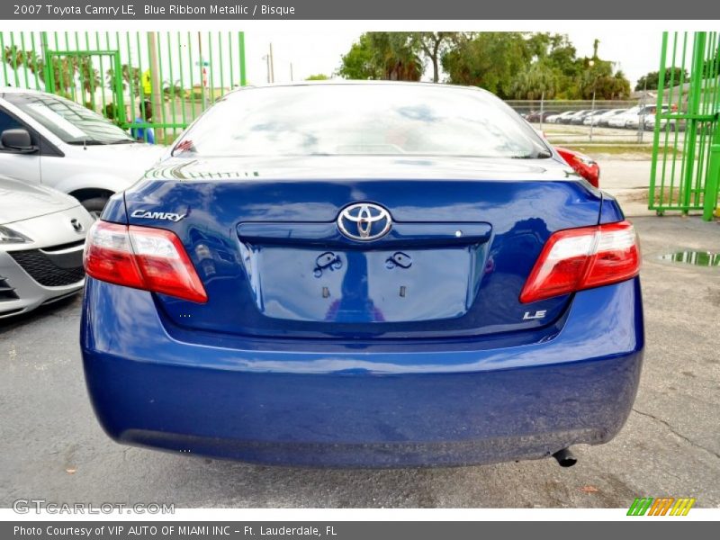 Blue Ribbon Metallic / Bisque 2007 Toyota Camry LE