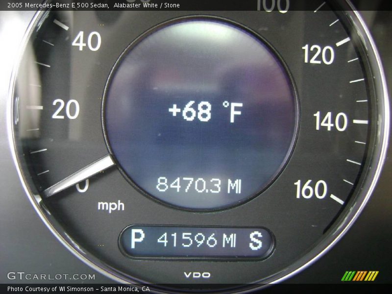 Alabaster White / Stone 2005 Mercedes-Benz E 500 Sedan
