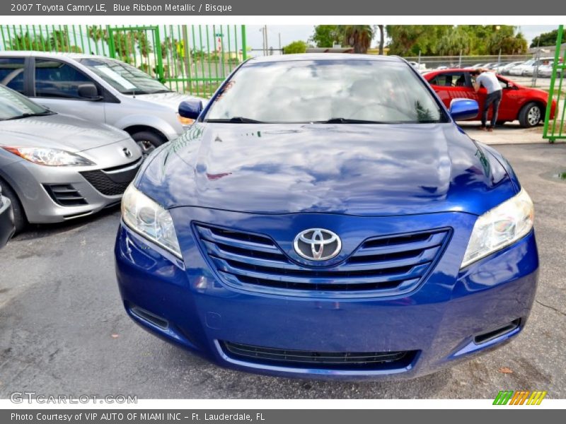 Blue Ribbon Metallic / Bisque 2007 Toyota Camry LE