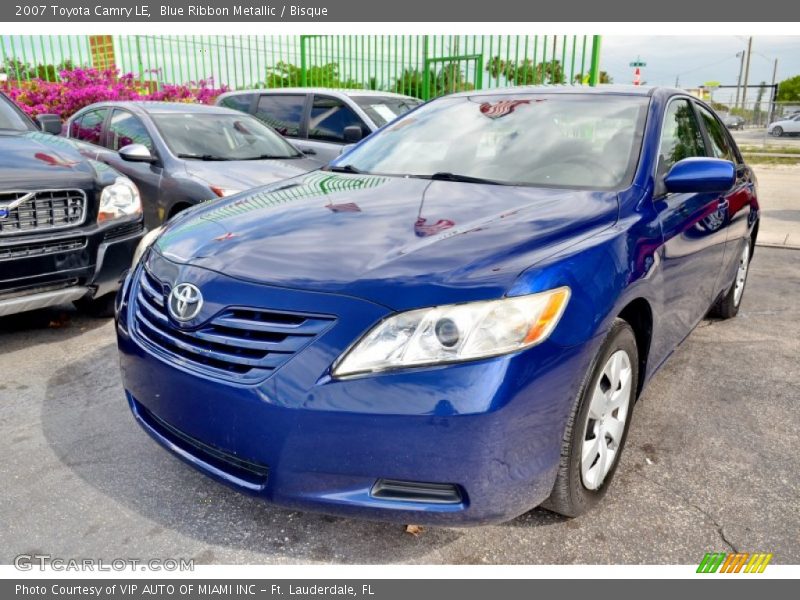 Blue Ribbon Metallic / Bisque 2007 Toyota Camry LE