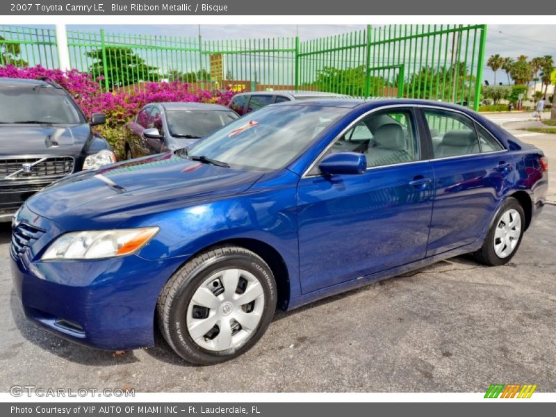 Blue Ribbon Metallic / Bisque 2007 Toyota Camry LE