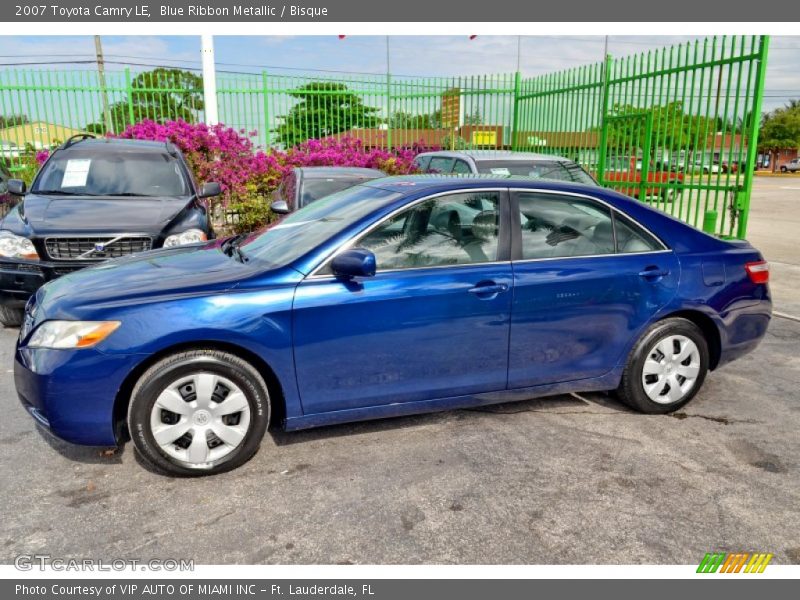 Blue Ribbon Metallic / Bisque 2007 Toyota Camry LE