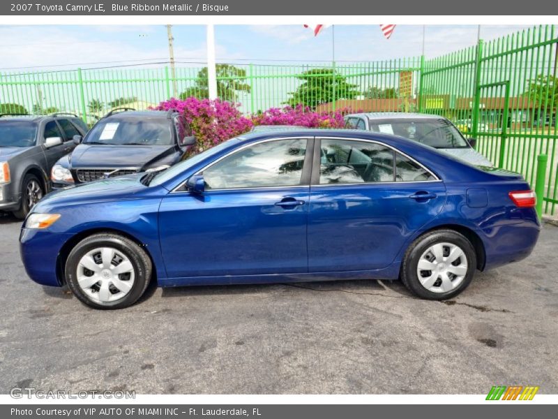 Blue Ribbon Metallic / Bisque 2007 Toyota Camry LE