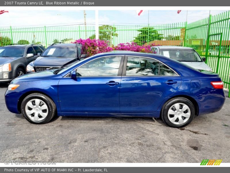 Blue Ribbon Metallic / Bisque 2007 Toyota Camry LE