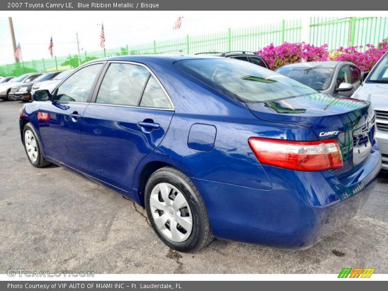 Blue Ribbon Metallic / Bisque 2007 Toyota Camry LE