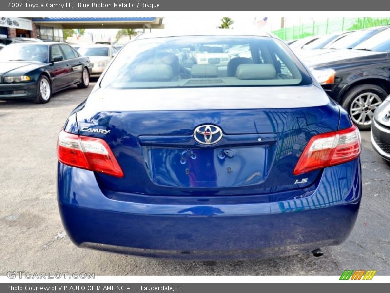 Blue Ribbon Metallic / Bisque 2007 Toyota Camry LE