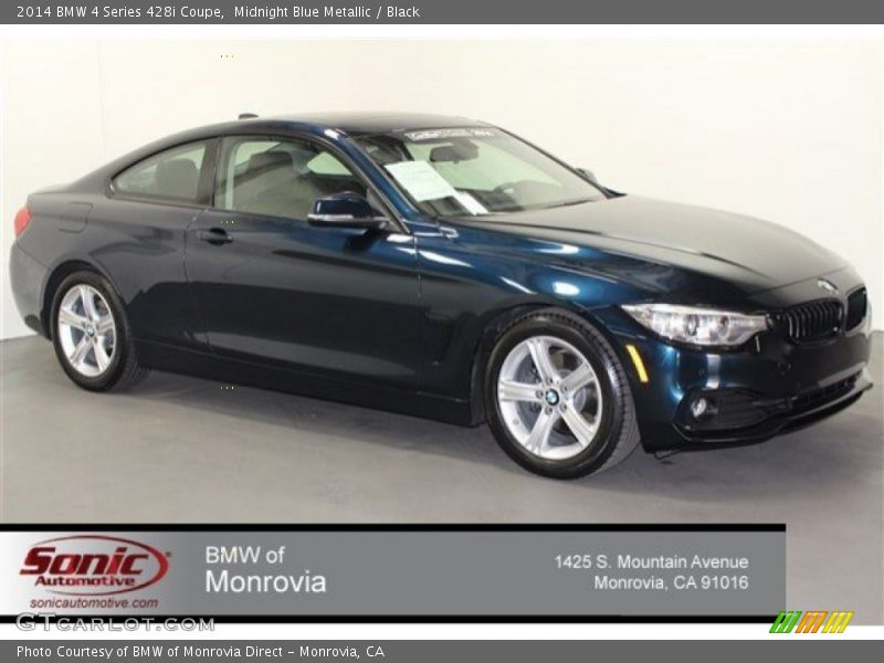 Midnight Blue Metallic / Black 2014 BMW 4 Series 428i Coupe