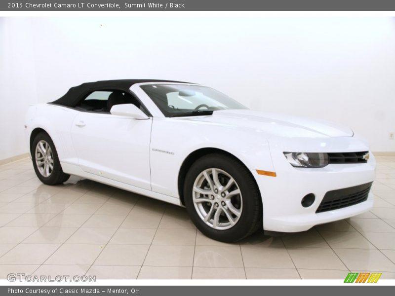 Summit White / Black 2015 Chevrolet Camaro LT Convertible