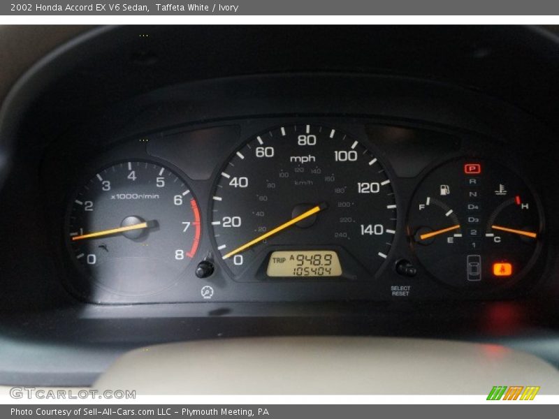  2002 Accord EX V6 Sedan EX V6 Sedan Gauges