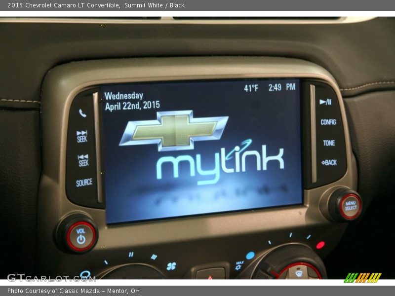 Controls of 2015 Camaro LT Convertible