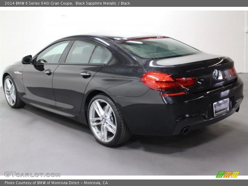 Black Sapphire Metallic / Black 2014 BMW 6 Series 640i Gran Coupe