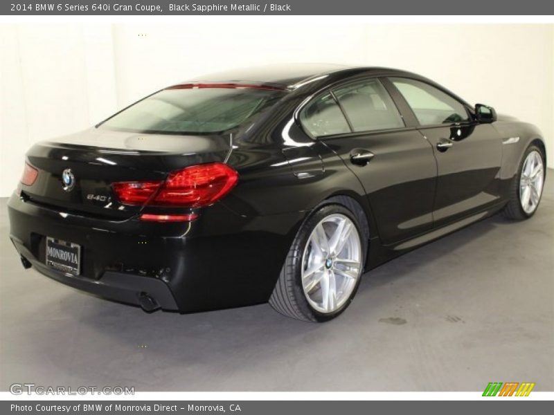 Black Sapphire Metallic / Black 2014 BMW 6 Series 640i Gran Coupe