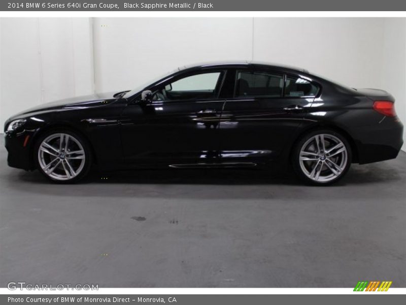 Black Sapphire Metallic / Black 2014 BMW 6 Series 640i Gran Coupe