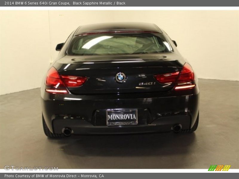 Black Sapphire Metallic / Black 2014 BMW 6 Series 640i Gran Coupe
