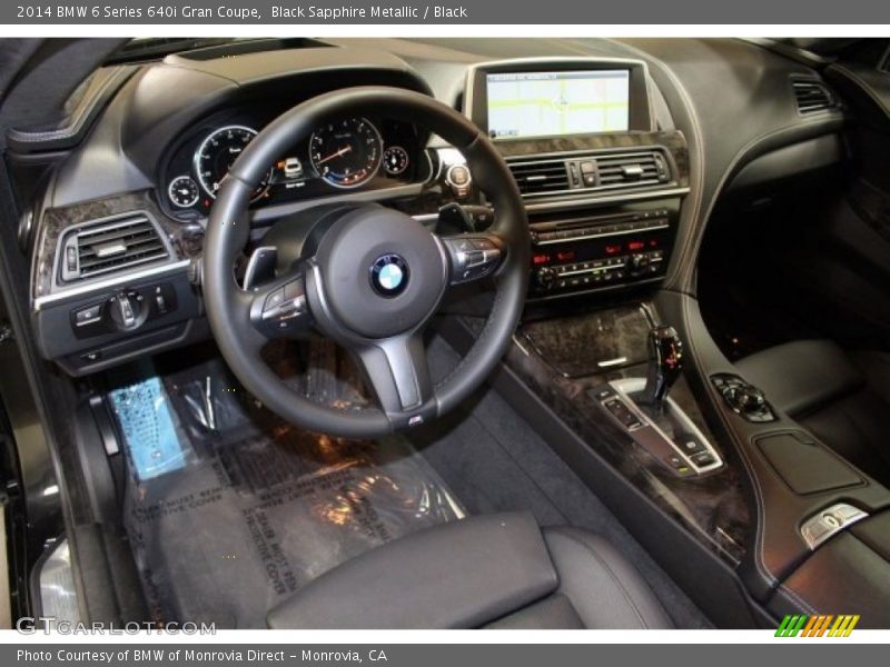 Black Sapphire Metallic / Black 2014 BMW 6 Series 640i Gran Coupe