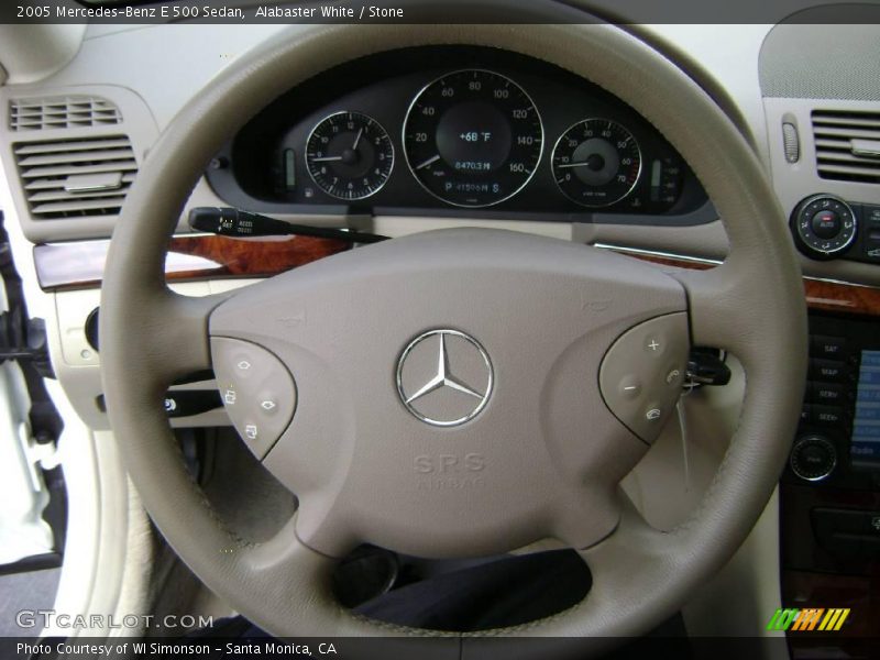 Alabaster White / Stone 2005 Mercedes-Benz E 500 Sedan