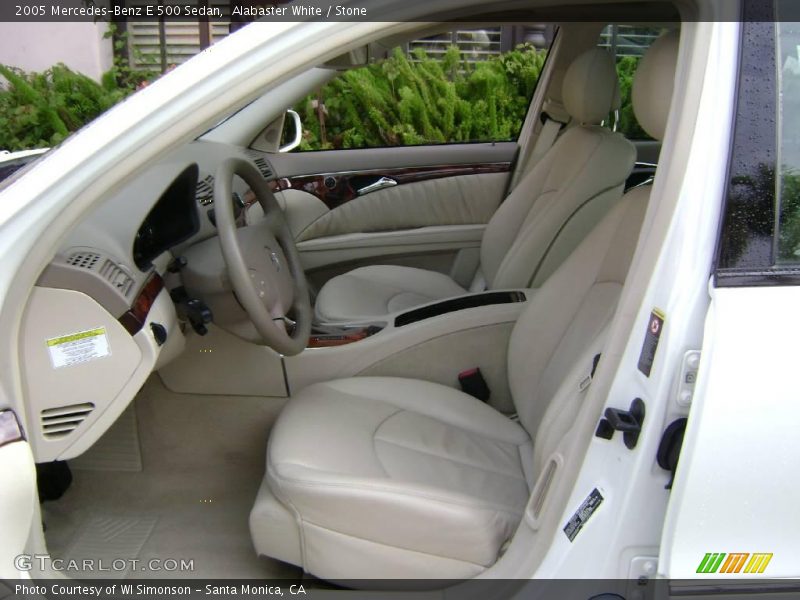 Alabaster White / Stone 2005 Mercedes-Benz E 500 Sedan