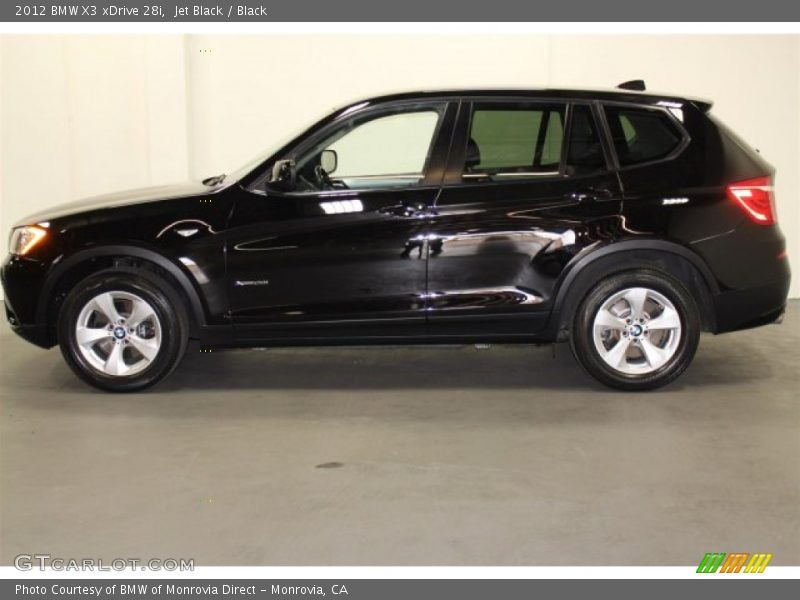 Jet Black / Black 2012 BMW X3 xDrive 28i