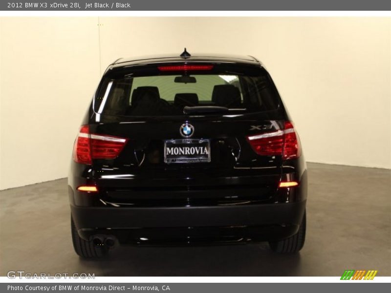 Jet Black / Black 2012 BMW X3 xDrive 28i