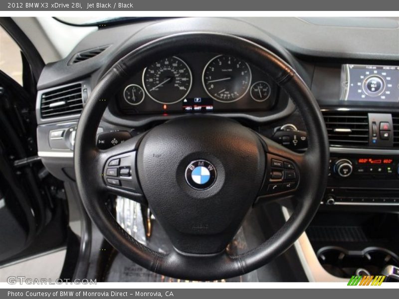 Jet Black / Black 2012 BMW X3 xDrive 28i