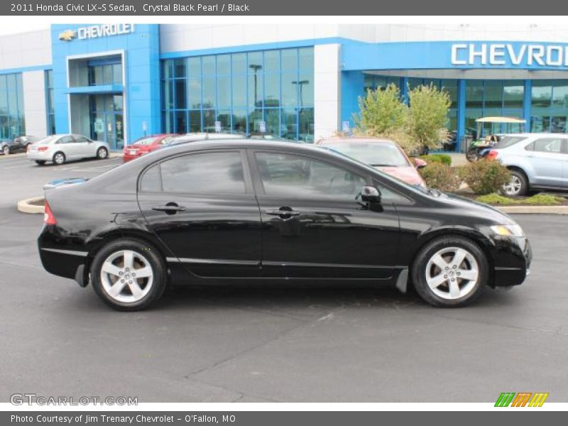 Crystal Black Pearl / Black 2011 Honda Civic LX-S Sedan