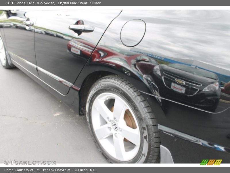 Crystal Black Pearl / Black 2011 Honda Civic LX-S Sedan
