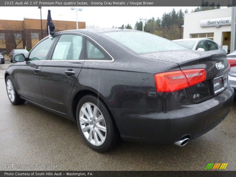 Oolong Gray Metallic / Nougat Brown 2015 Audi A6 2.0T Premium Plus quattro Sedan