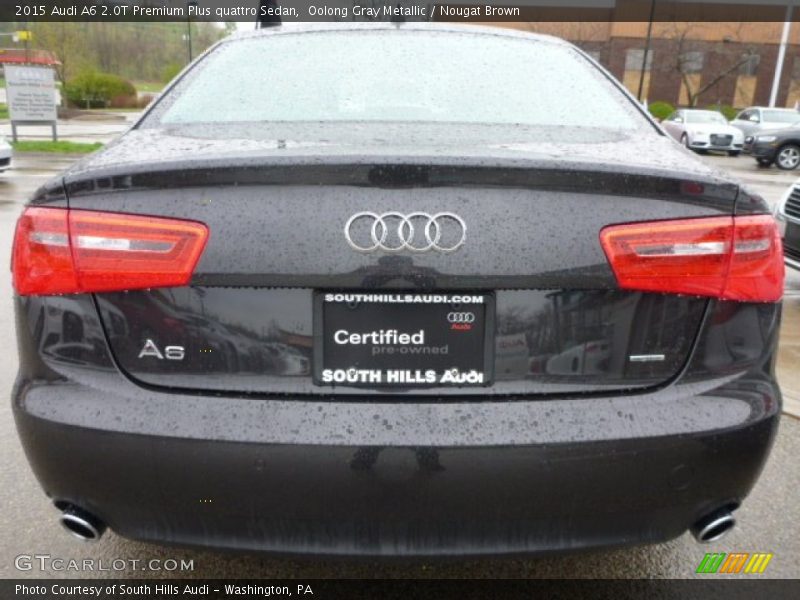 Oolong Gray Metallic / Nougat Brown 2015 Audi A6 2.0T Premium Plus quattro Sedan