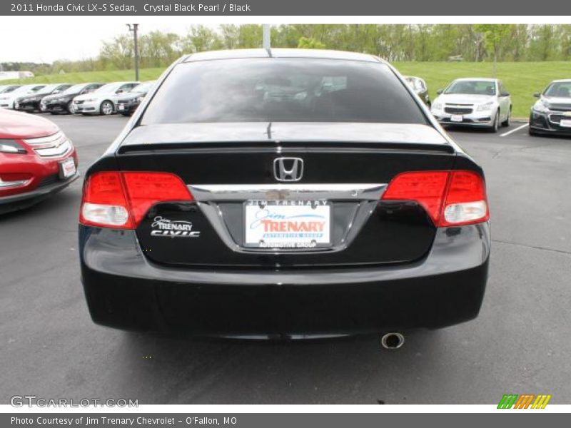 Crystal Black Pearl / Black 2011 Honda Civic LX-S Sedan