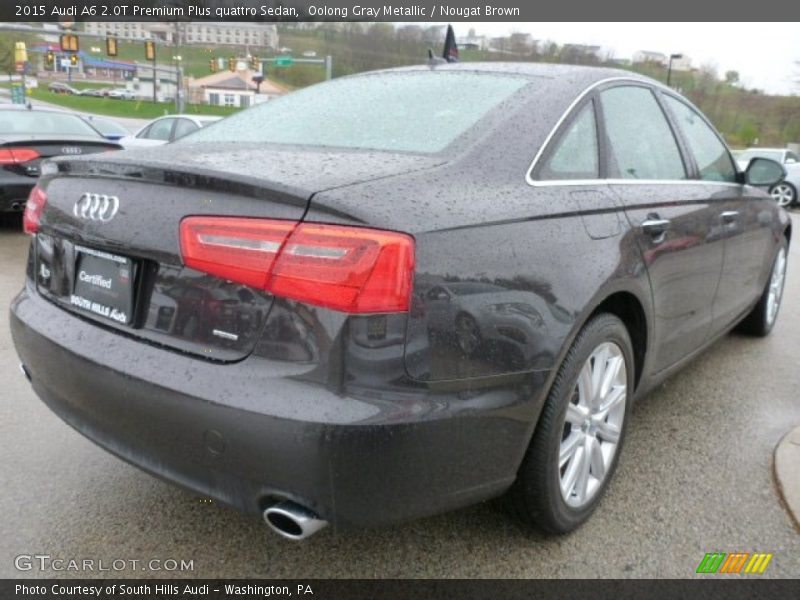 Oolong Gray Metallic / Nougat Brown 2015 Audi A6 2.0T Premium Plus quattro Sedan