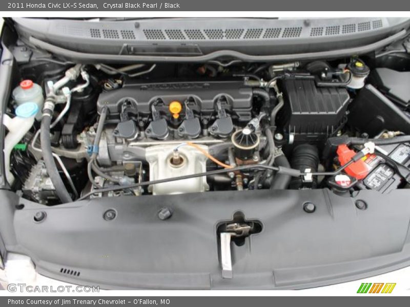 Crystal Black Pearl / Black 2011 Honda Civic LX-S Sedan