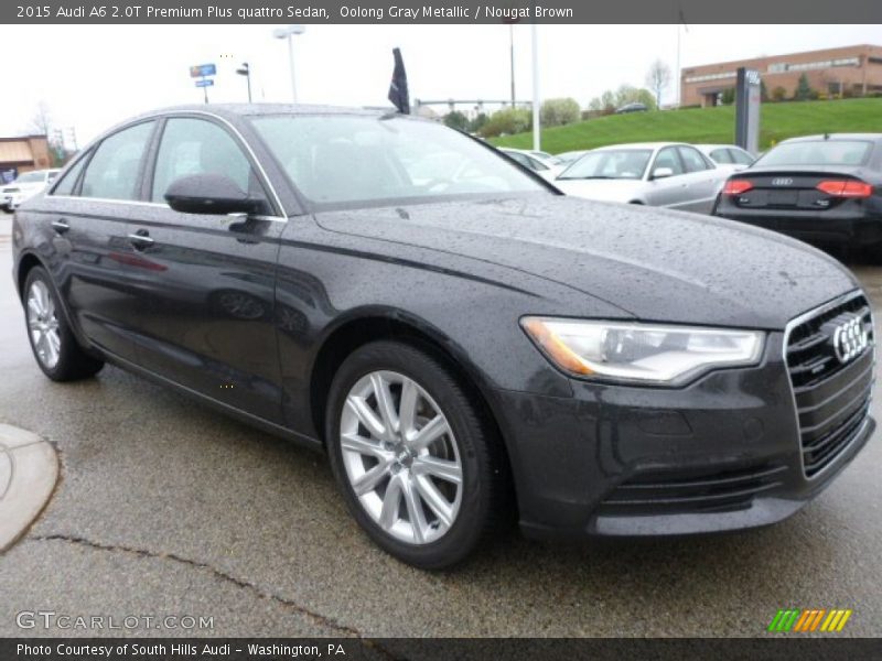 Oolong Gray Metallic / Nougat Brown 2015 Audi A6 2.0T Premium Plus quattro Sedan